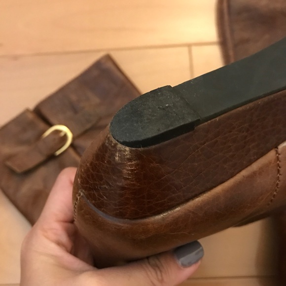 Steve Madden INTYCE Cognac Leather Boots - Picture 3 of 4